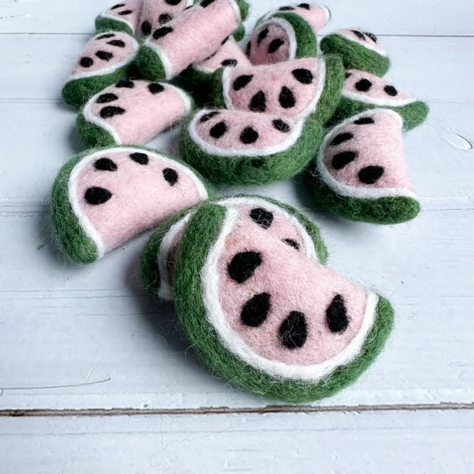 Filzfigur - Wassermelonenscheibe