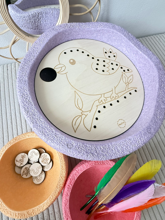 Vogel - Aktivitätsplatte kompatibel mit Stapelstein®