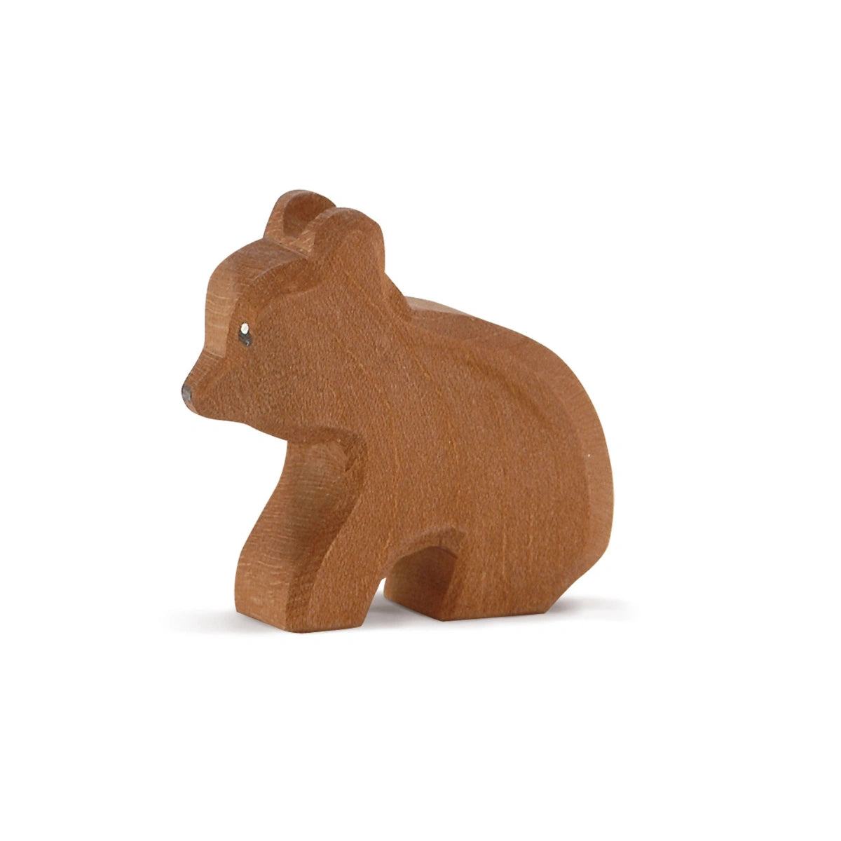 Ostheimer Bär klein sitzend, braune Holzfigur