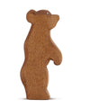 Ostheimer Bär klein stehend, braune Holzfigur auf den Hinterbeinen