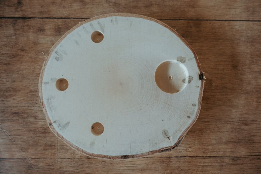 Holzscheibe - Jahreszeitentisch