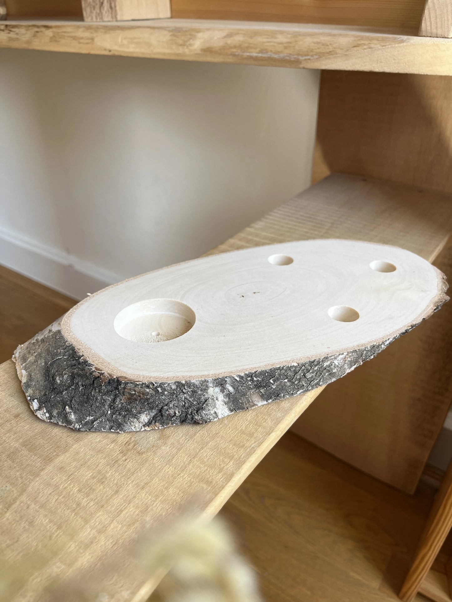 Holzscheibe oval - Jahreszeitentisch