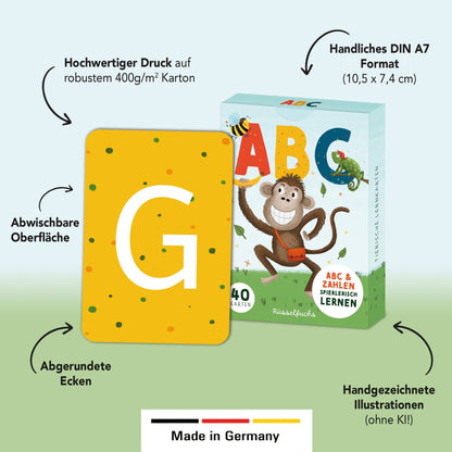 ABC & Zahlen – Lernkarten für Kinder