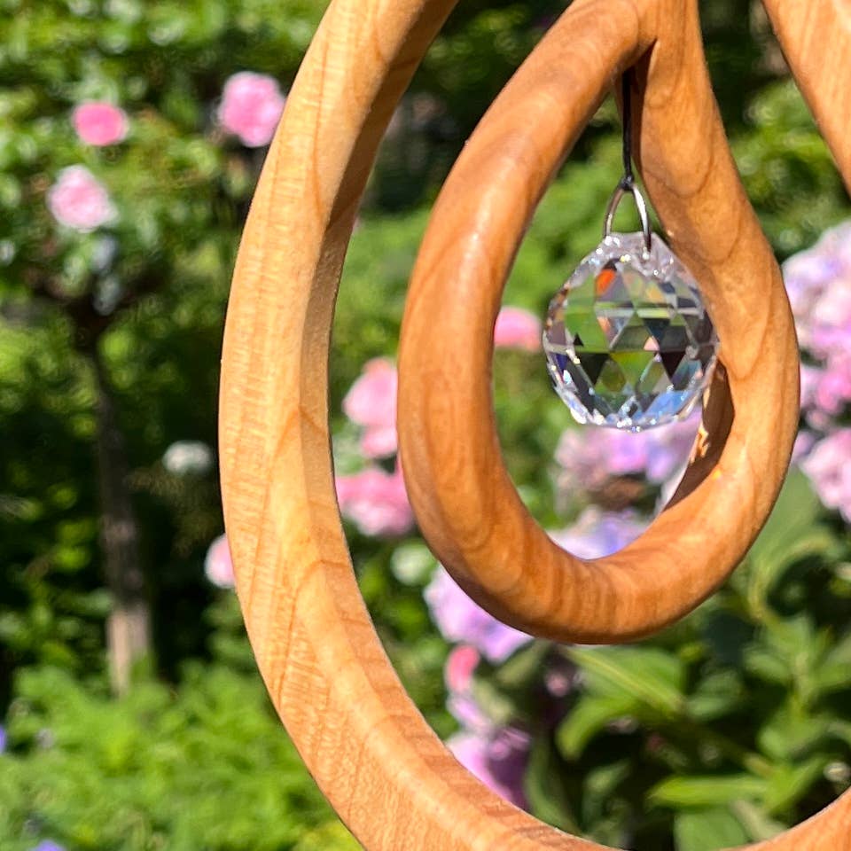 Fensterschmuck Tautropfen mit Regenbogen-Kristall von Sternengasse