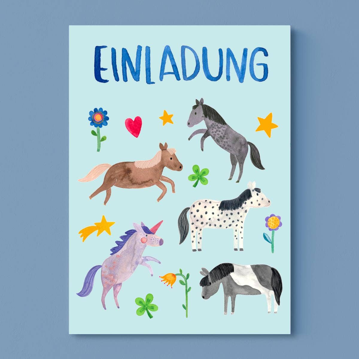 Einladung mit Pferden A6