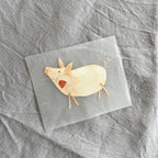 Bügelbild Schwein mit Blume von Hannahs Firlefanz