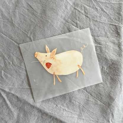 Bügelbild - Schwein 