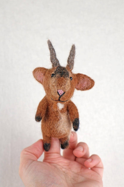 Filzfingerpuppe - Ziege