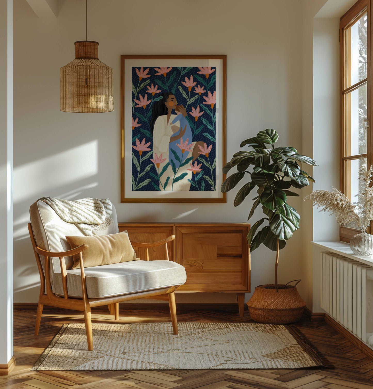 Blühende Mama - Kunstdruck A3