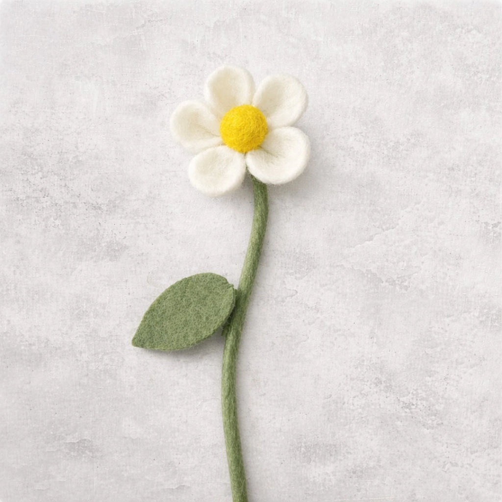 Filzblume Margerite weiß von BeYoona 50 cm