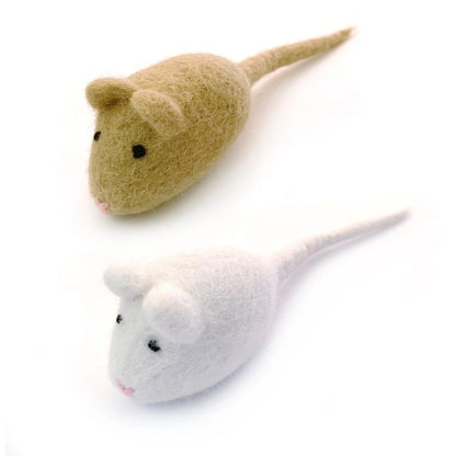 Filzmaus (weiß)