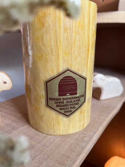 Stumpenkerze groß 100 % Bienenwachs