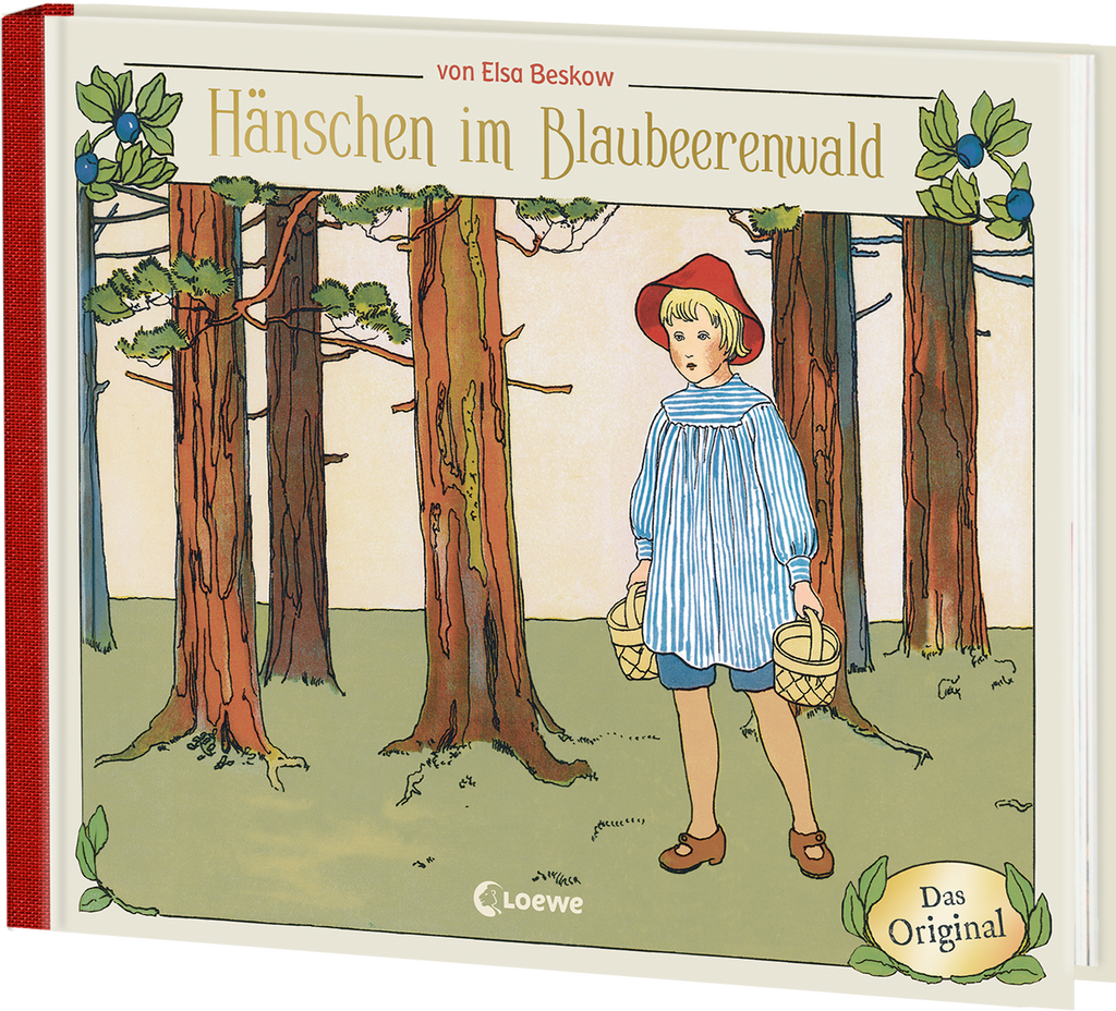Bilderbuch Hänschen im Blaubeerenwald von Elsa Beskow, Halbleinen-Ausgabe, Cover