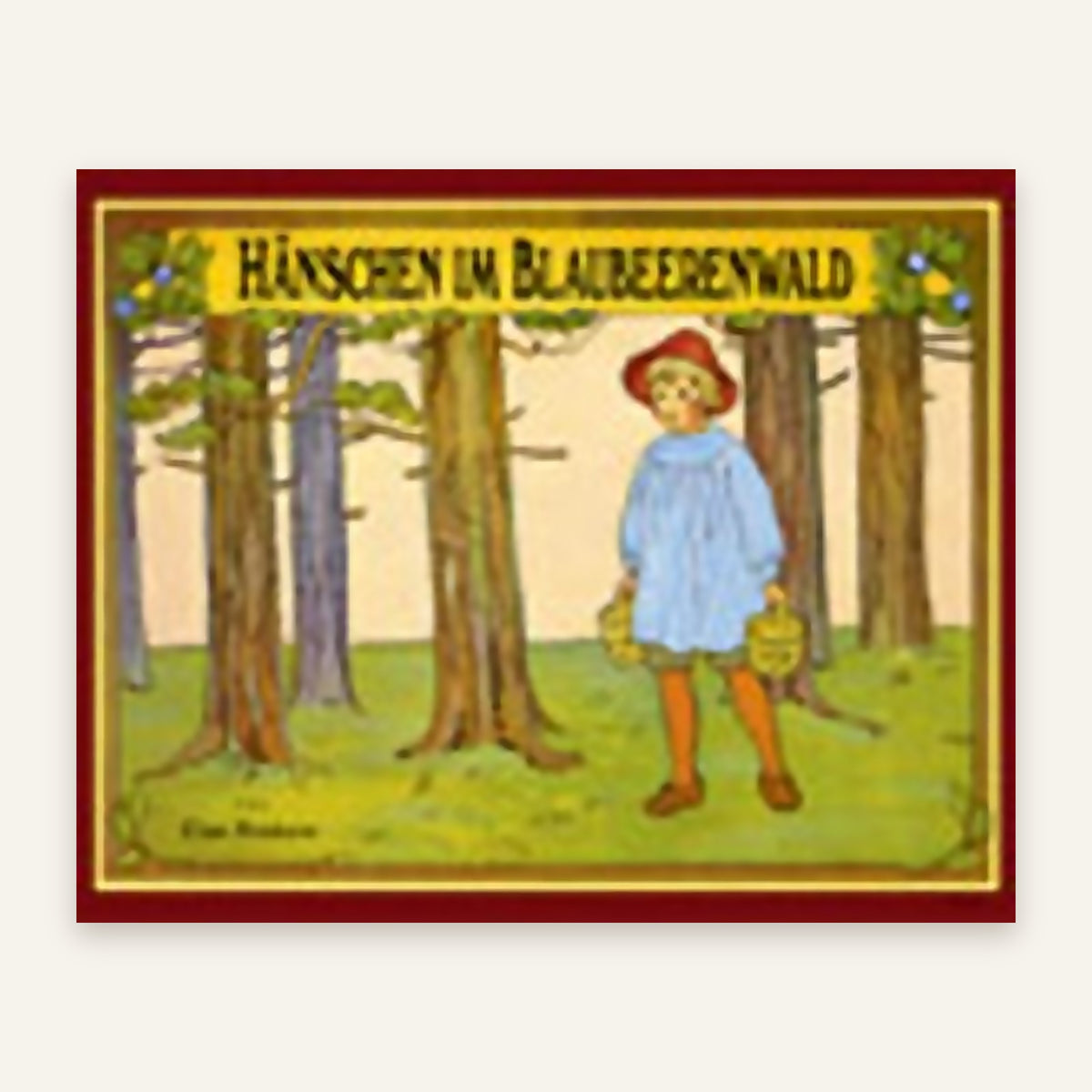 Bilderbuch Hänschen im Blaubeerenwald von Elsa Beskow, kleine Ausgabe, Cover