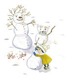 So ist der Winter, Kinder bauen einen Schneemann