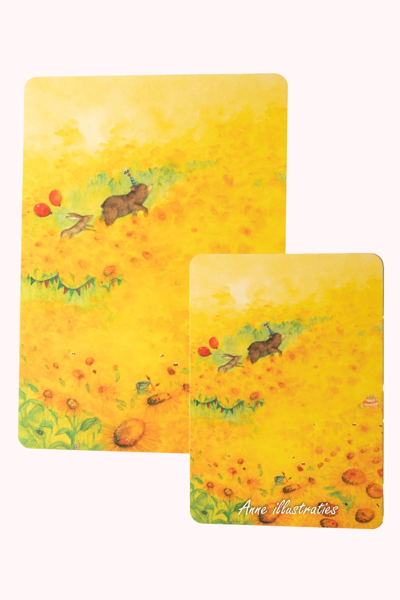 Kunstdruck Blumen für Bärchen Brom von Anne Gies A5, Ansicht 4
