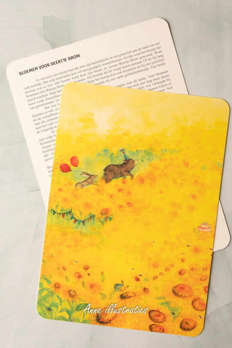 Erzählkarte - Blumen für Bärchen Brom A5