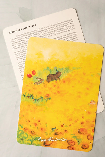 Erzählkarte - Blumen für Bärchen Brom A5