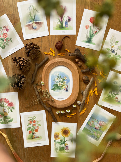 Monatskarten Blumen - Set von Stefanie Messing