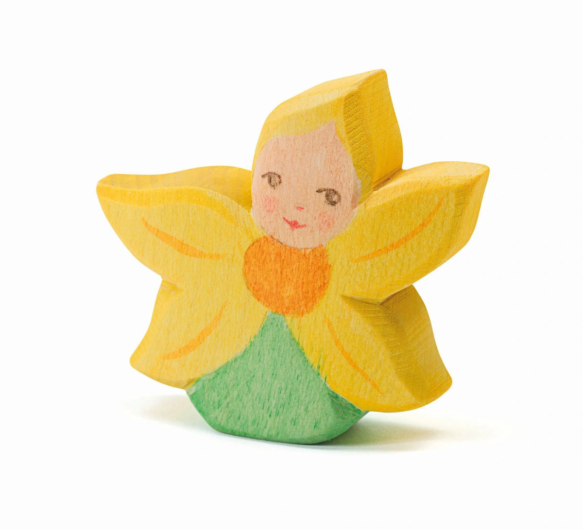 Ostheimer Blumenkind Sonnenblume, Holzfigur mit gelben Blütenblättern