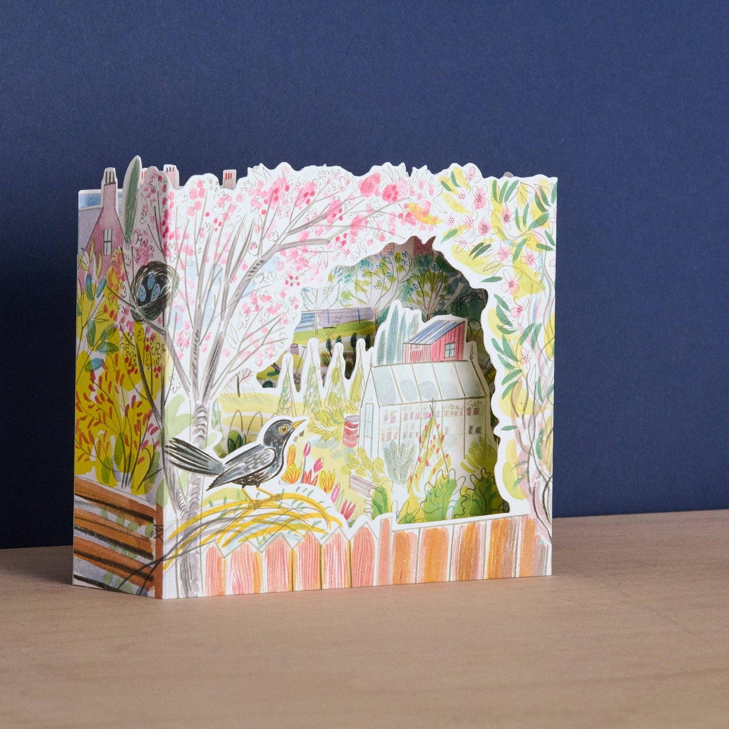 Amselparzelle - 3D Karte mit Umschlag