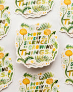 Vinyl-Sticker Die Stille wachsender Dinge von Wild Pencil Studio
