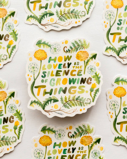 Sticker - Die Stille wachsender Dinge