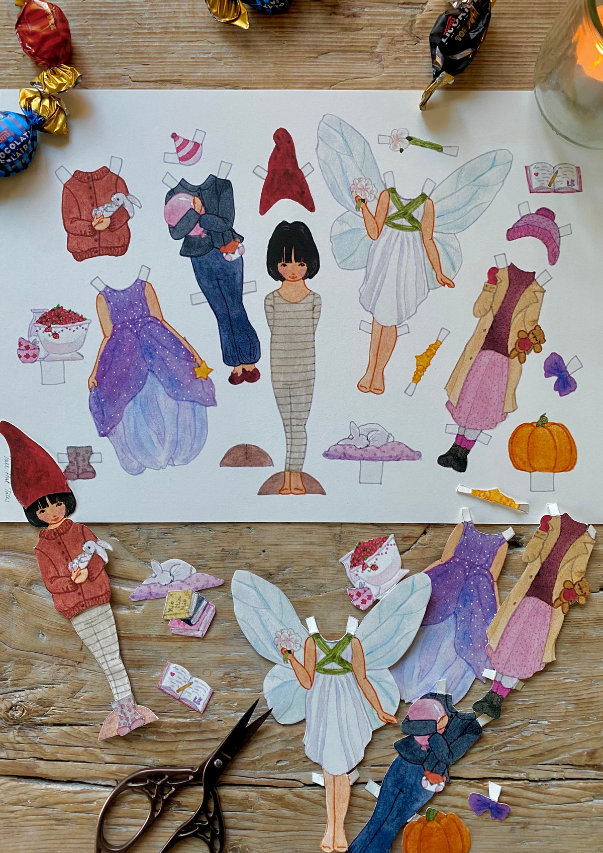 Ankleidepuppe Mona von Tall Hat Tales