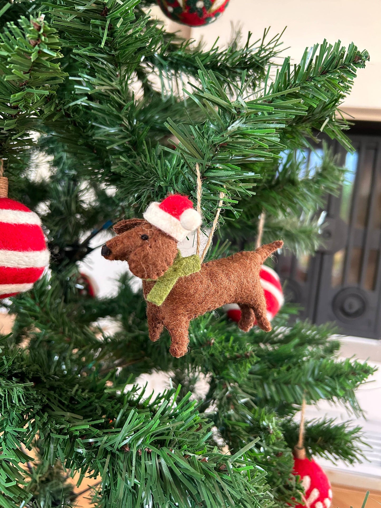 Filzdekoration - Weihnachtsdackel