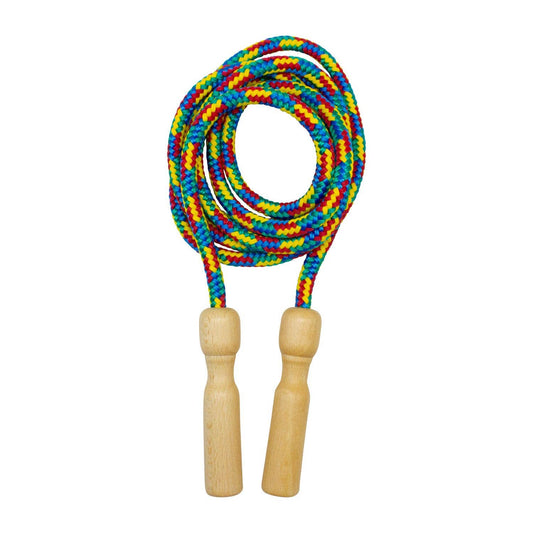 Springseil bunt aus Holz