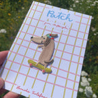 Bügelpatch Dackel auf Skateboard von Hannahs Firlefanz