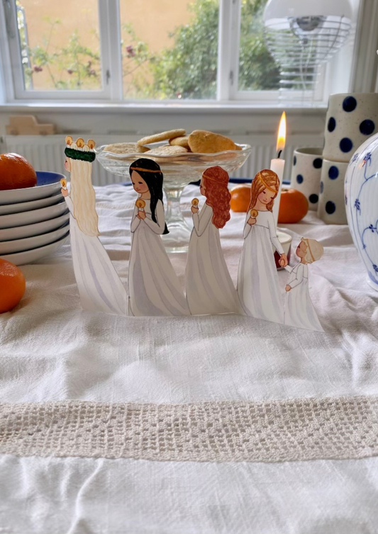 Bastelbogen - Lucia-Parade