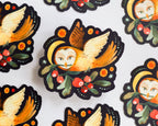 Vinyl-Sticker Nachteule von Wild Pencil Studio