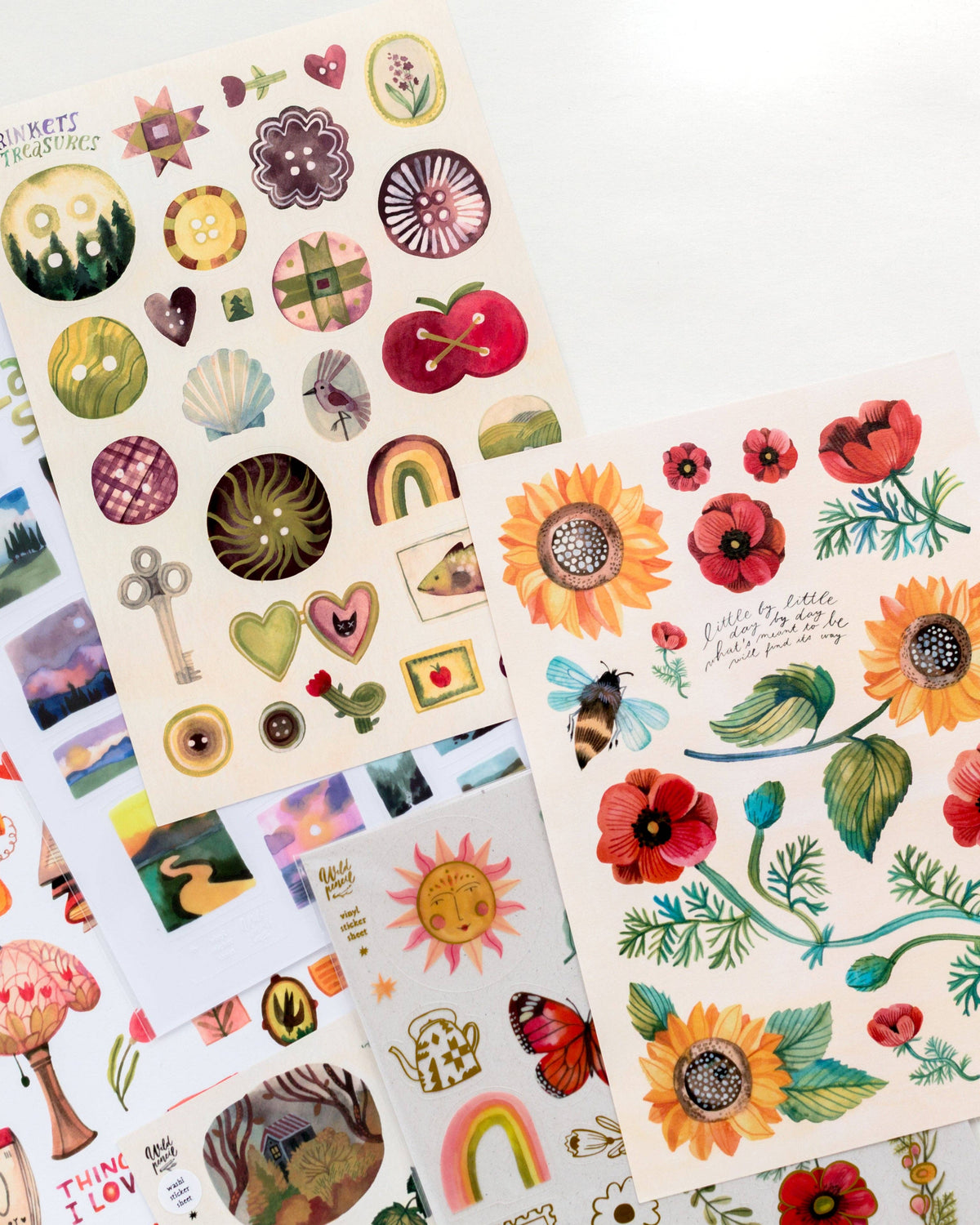 Washi-Stickerbogen - Dinge, die ich liebe