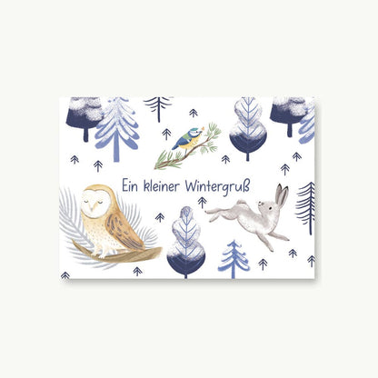 Minikarte - Ein kleiner Wintergruß A7