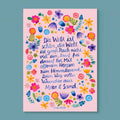 Kunstdruck Reise von Frau Ottilie A4