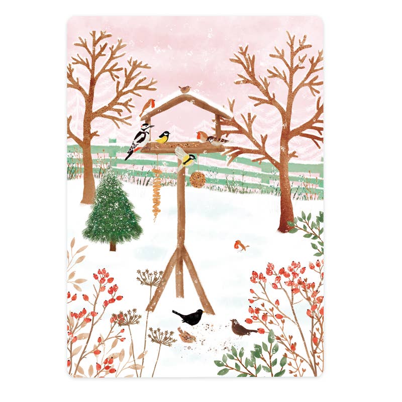 Vogelhäuschen im Schnee