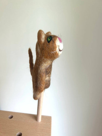 Filz-Fingerpuppe - Katze