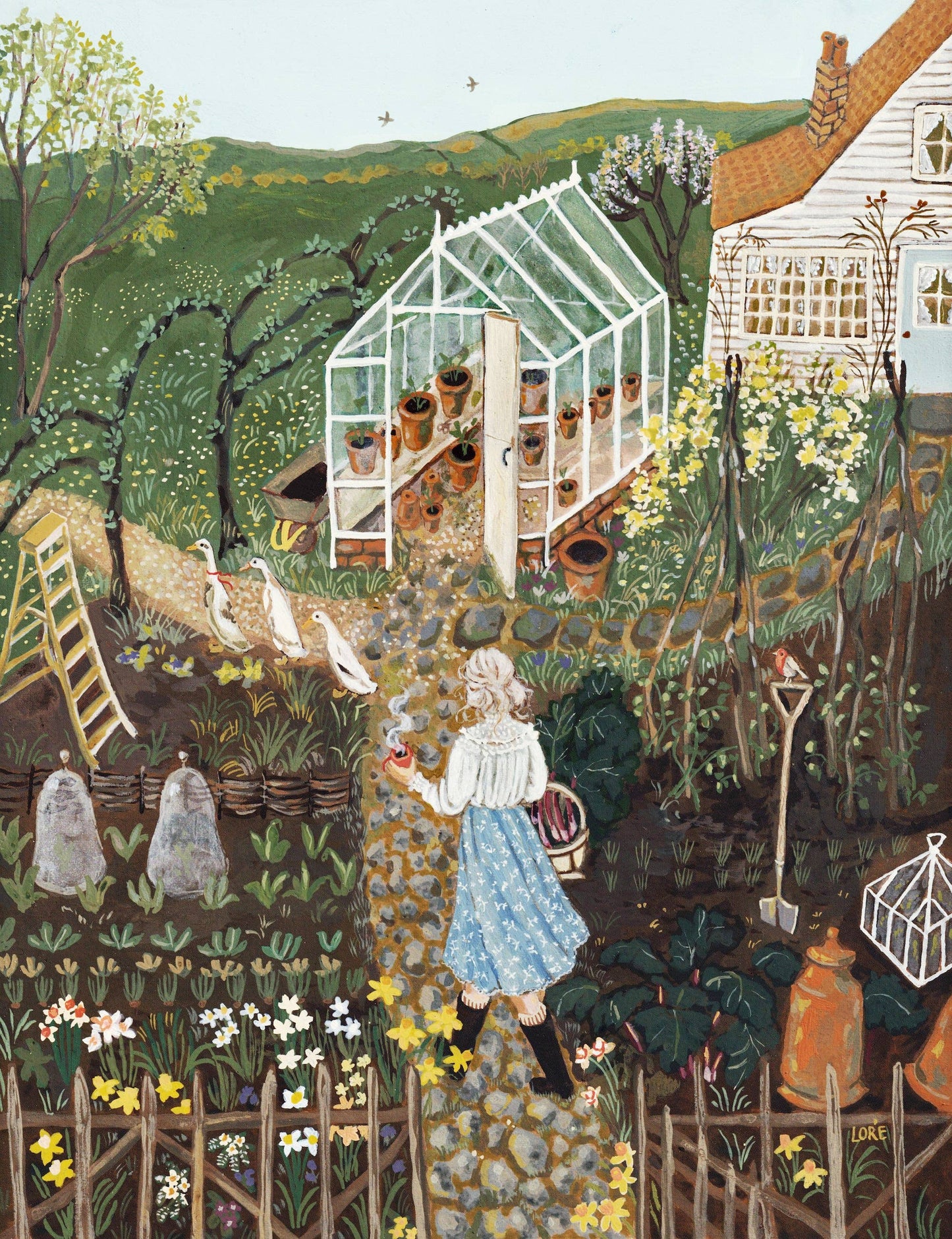 Print - Dame des Gartens
