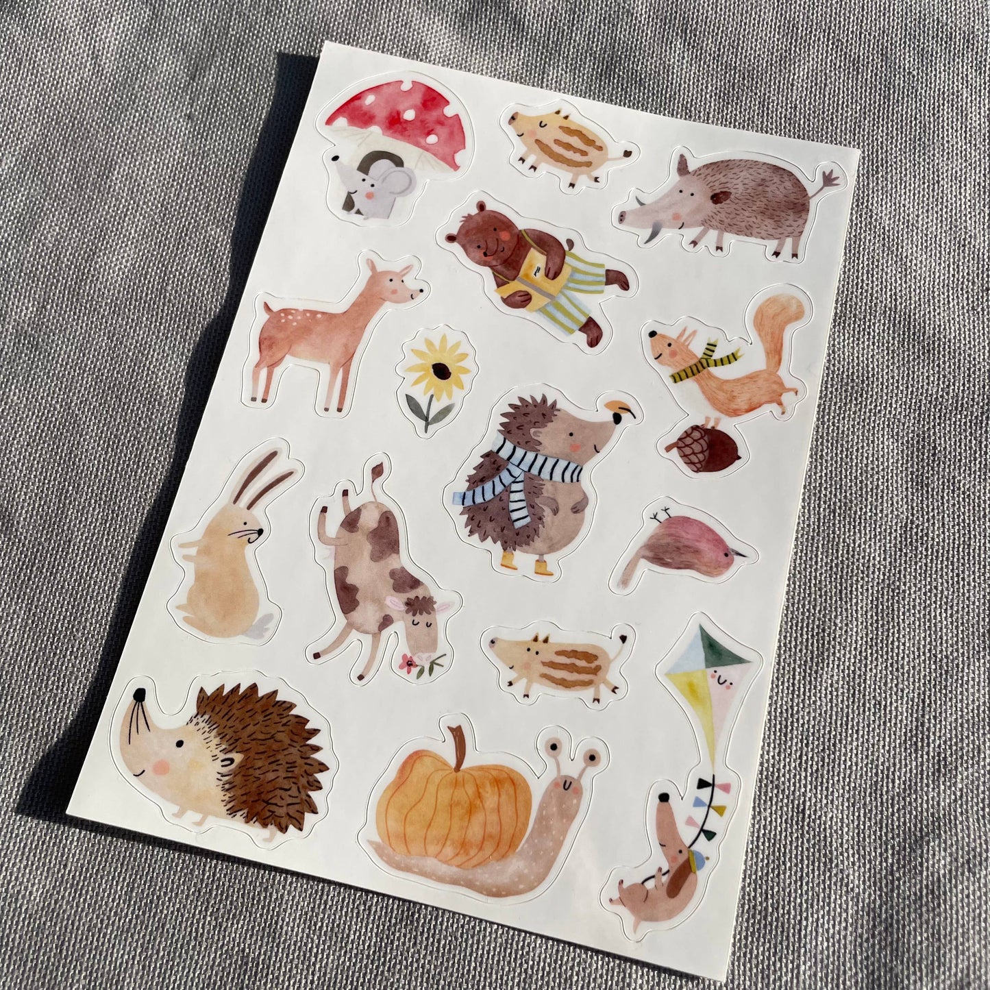 Stickerbogen - Wald und Wiese