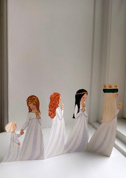 Bastelbogen - Lucia-Parade