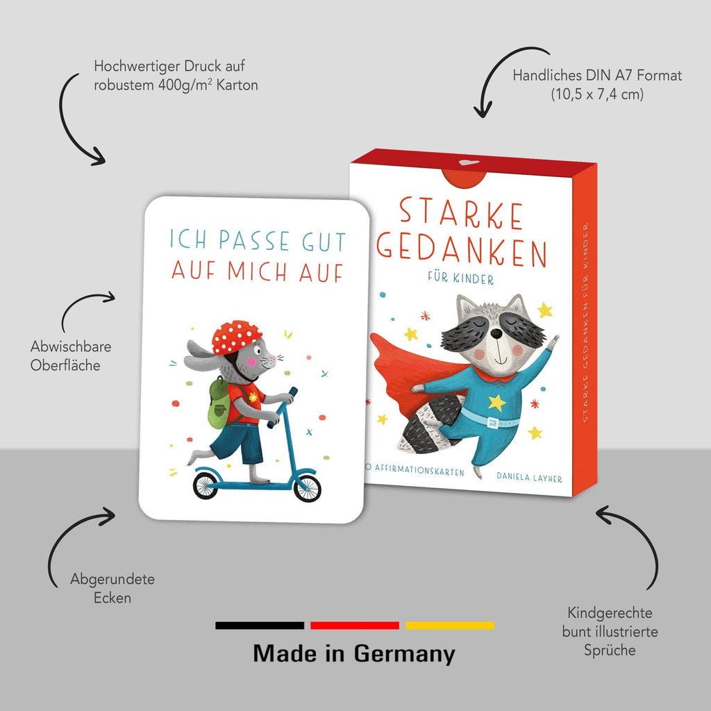 Affirmationskarten Starke Gedanken für Kinder von Rüsselfuchs
