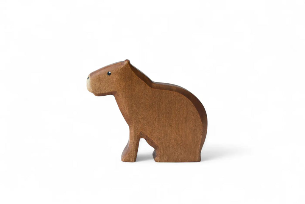Holzfigur Capybara von HolzWald, braun