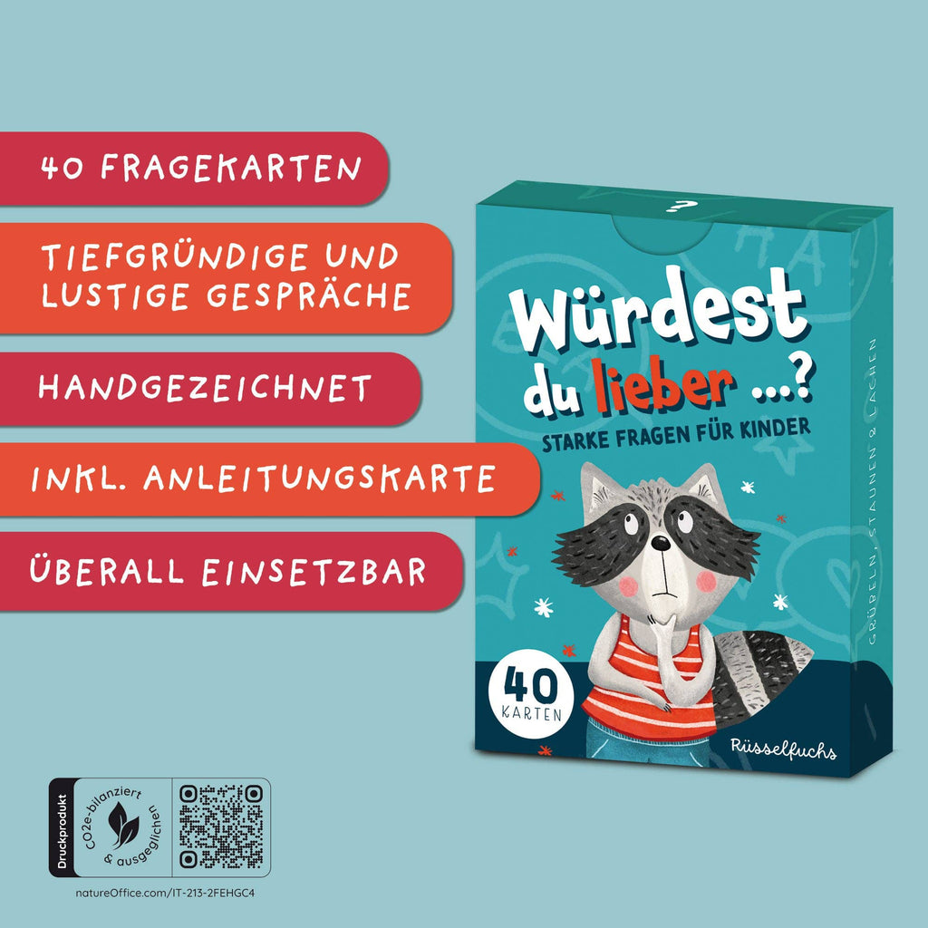 Kartenspiel Würdest du lieber für Kinder von Rüsselfuchs