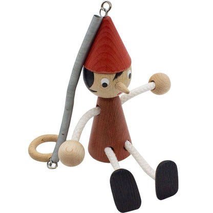 Pinocchio Schwingfigur aus Holz