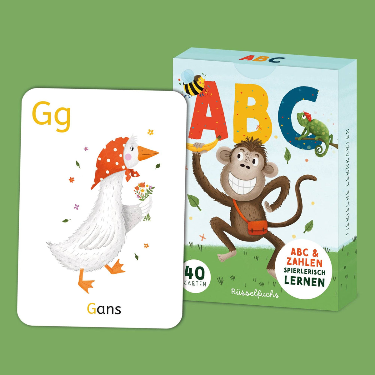 Lernkarten ABC und Zahlen für Kinder von Rüsselfuchs