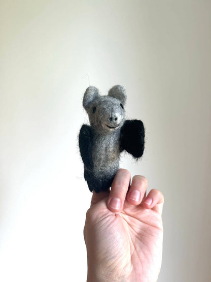 Filz-Fingerpuppe - Fledermaus