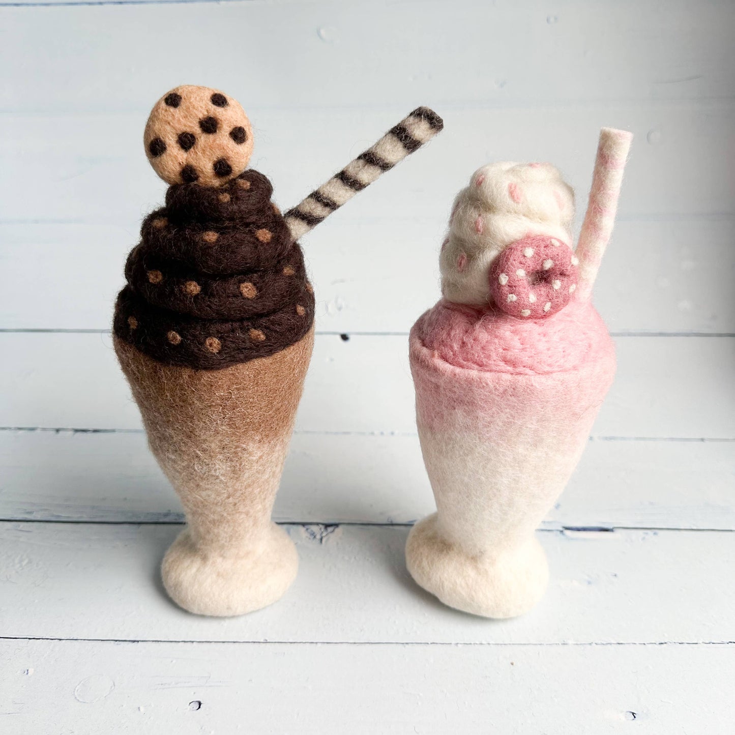 Filz - Milchshake mit Schokoladenkeksen