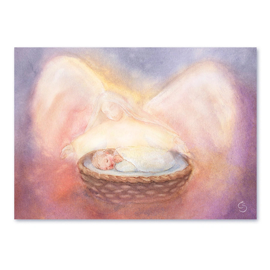Baby mit Schutzengel