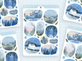 Stickerbogen Fenster in den Winter von Wild Pencil Studio